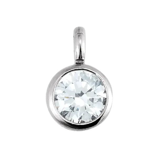 14K Gold 1/4 CTW 4 mm Natural Diamond Pendant – Lireille