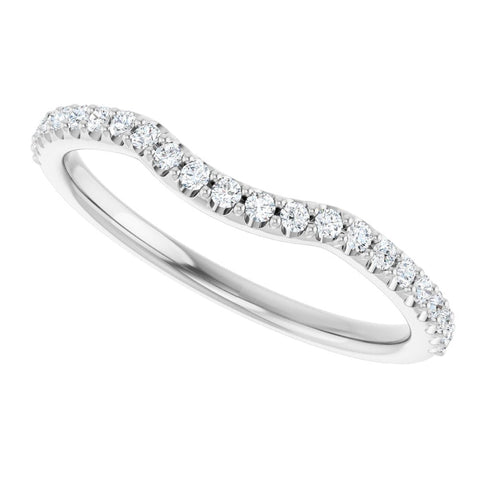 14k Gold 1/3 CTW Natural Diamond Contour Band