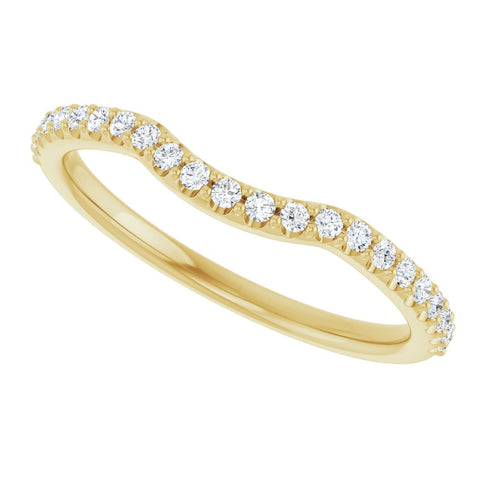 14K Gold 1.2mm Line Pattern Stackable Band