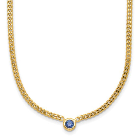 14K Gold Beaded Disc Necklace