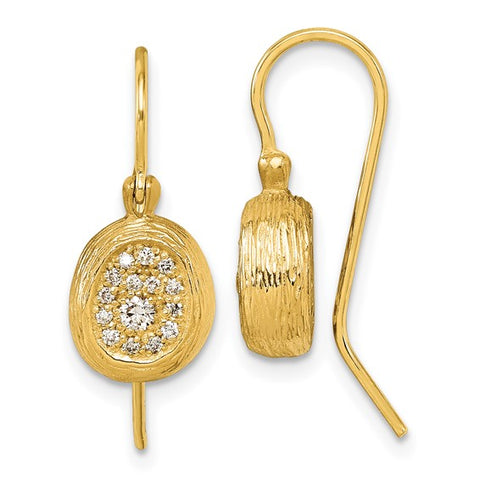 Engravable Charm Pendant set with 0.005 CT Diamond Pear Starburst 16-18" Necklace