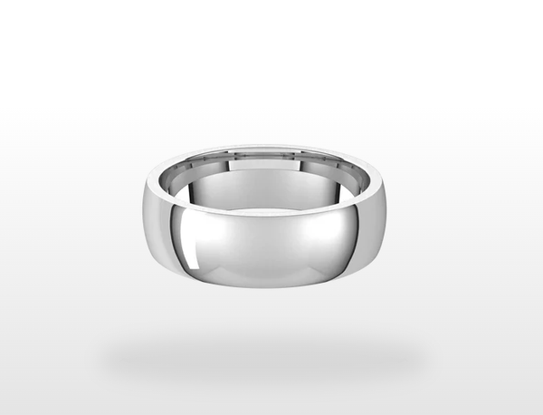 5mm Wide Flat Silver Ring Band, Sterling Silver, Simple Wedding