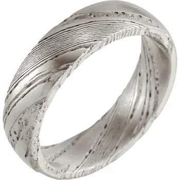 Reticulated Lightly Oxidized Silver Ring