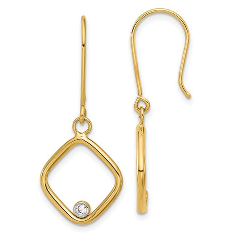 18k Gold and Oxidized Silver Freshwater Pearl Post Earrings
