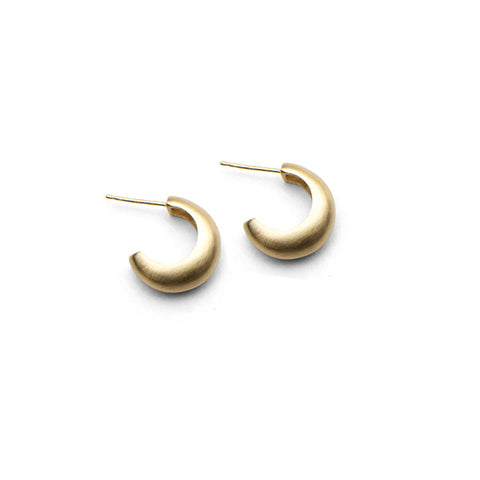14k Gold 3 mm Wide 12 mm Hinged Huggie Hoop Earrings