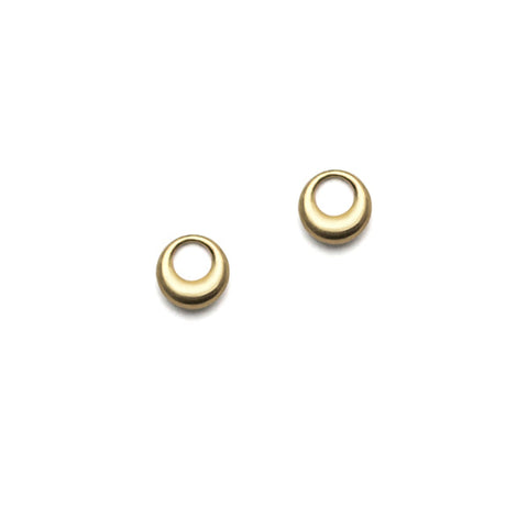 18kt Gold Petal Studs with Champagne Diamonds