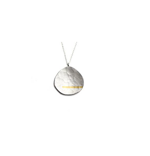 Murmur Pebble Necklace (M) Bright Sterling Silver