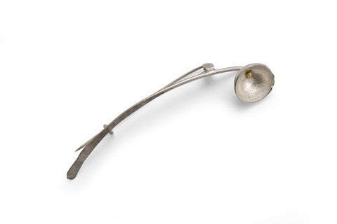 Medium Gum Nut Brooch of sterling silver and 18K gold