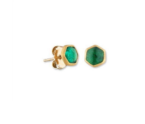 Black Gold Collection Emerald Shape Earrings