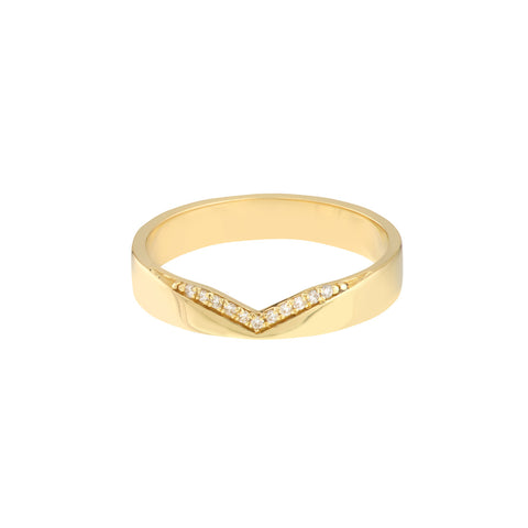 14k Gold Coquille Eggshell Ring