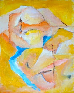 Yellow Figure in Mid Air, 2015 Acrylic on Canvas