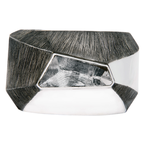 Silver Bangle With Double Silver Leaves