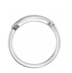 14K Gold .03 CTW Diamond 18x5 mm Rectangle Signet Ring