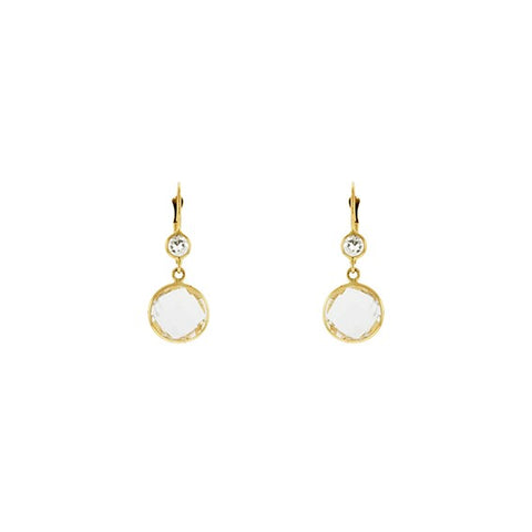 Black Gold Crystal Drop Earrings