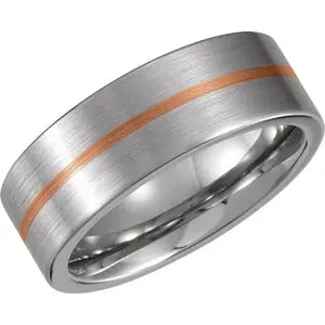 14k Gold Wide Concave Wedding Band