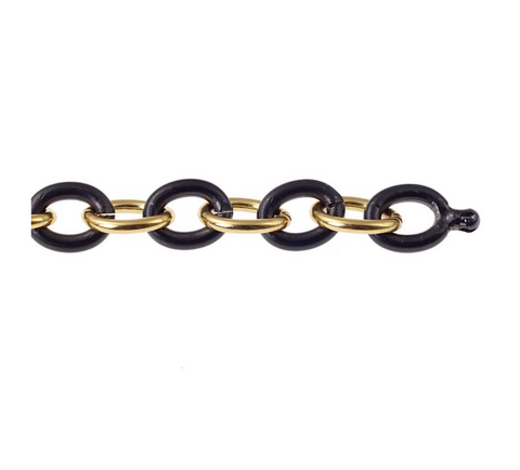 Vario Clasp Gold PVD Anchor Chain with Matte Finish 12 x 9 mm