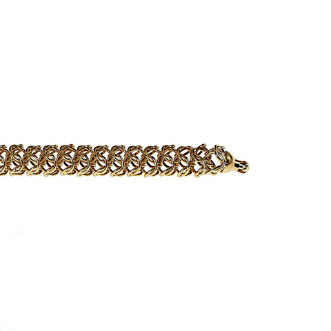 18k Gold Handmade Aria Oval Links Chain Bracelet