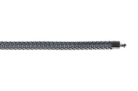 Gray Vario Clasp Silver Round Mesh Chain 6.5 mm