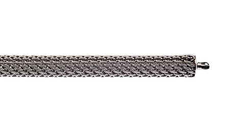 Gray Vario Clasp Silver Round Mesh Woven Chain 4 MM