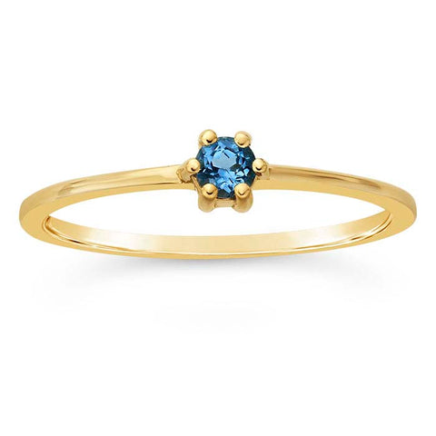 Jaipur Ring - Topaz, 22K Gold with Accent Diamonds