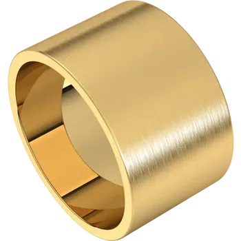 18k Yellow Gold 2 mm Half Round Classic Wedding Band with Brushed Finish