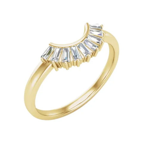 14K Gold 1/3 CTW Natural Diamond Tapered Ring