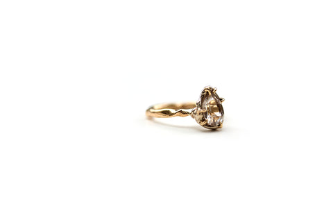 14K White Gold Bezel-Set Sapphire Cluster Ring