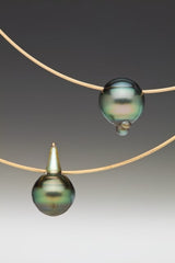 Tahitian Pearl on a Golden Cable Necklace