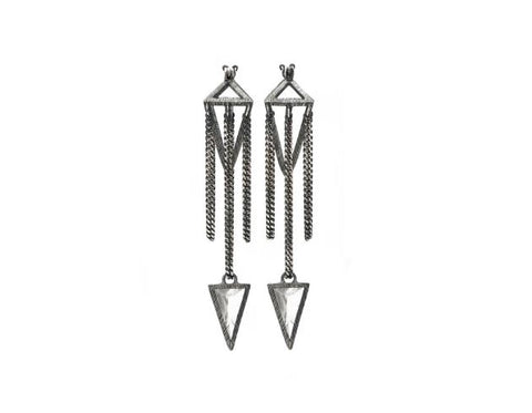 Double Concave Post Earrings