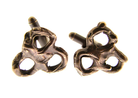 Jagged Lines Cuff Links in Silver
