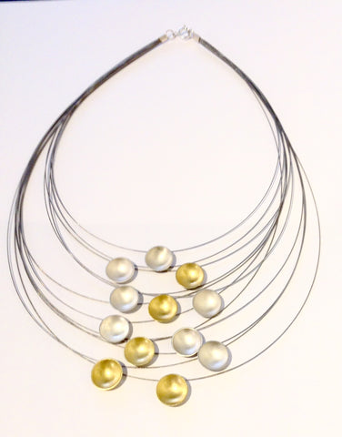 Modern Sterling Silver Pebble Cuff Links by Kelim Jewelry