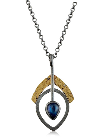 Talisman with Embrald and Moonstones Necklace