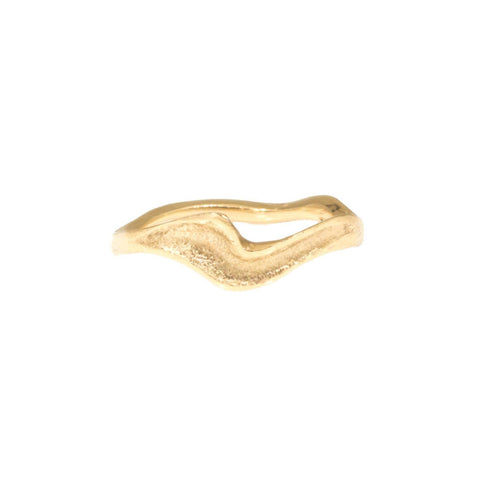 24k Gold & Oxidized Sterling Silver Flat Style "Fusion" Band