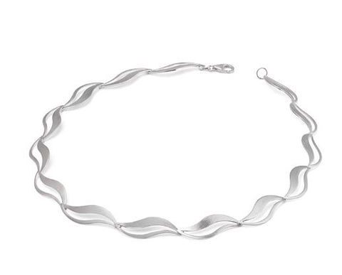 Horned Band Textured Silver Bracelet