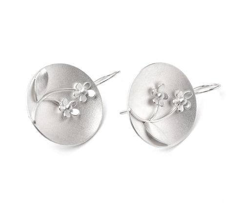 Forget Me Not Disk Earrings