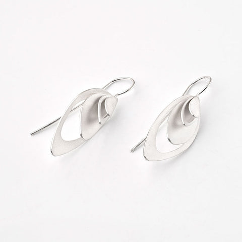 Open Paper Clip Hoop Earrings