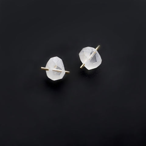 Black Gold Emerald Earrings Dangle - M