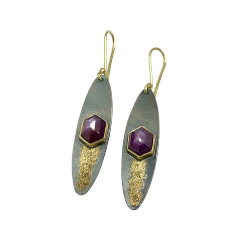 Terra Leaf Chrysoprase Gold Diamond Earrings