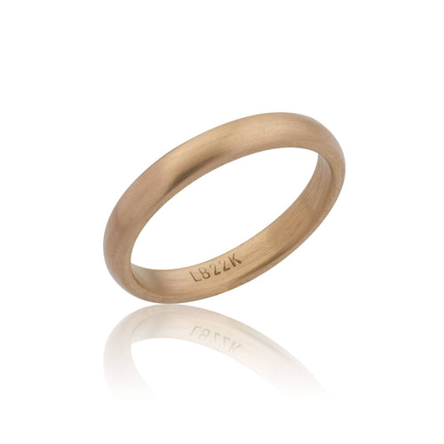 22K Rose Gold "Peach Glow" Solid Band