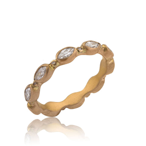 18k Yellow Gold Ice Jadeite Jade Marquise Ring
