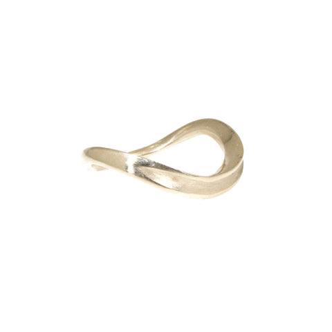 Apostolos Tapered Ring in oxidized Sterling Silver with 18k Gold Highlight and Diamond