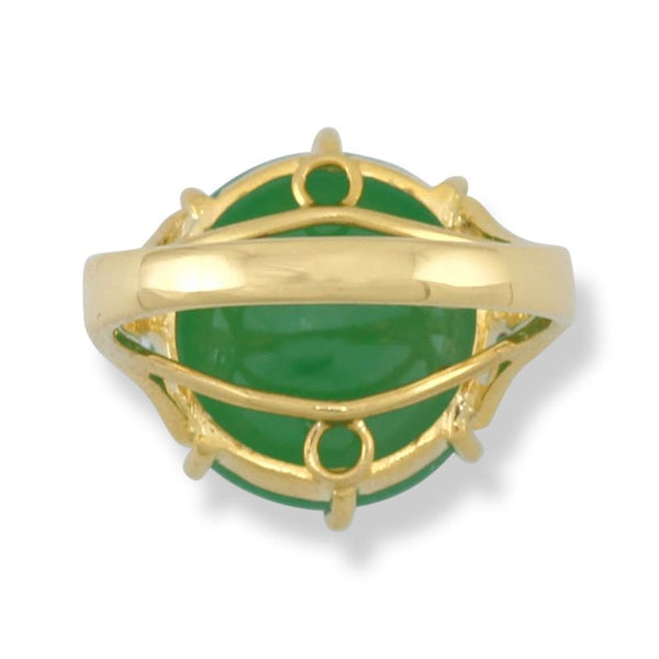 18k Yellow Gold Green Jadeite Jade Ring – Lireille