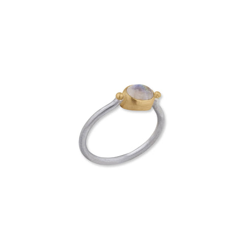18k Gold and Silver Open Wrap Family Ring for Ryan and Emma