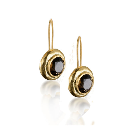 Black Gold Crystal Earrings