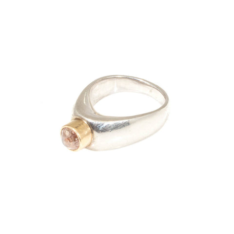Textured Diamond Ring in 14k Gold