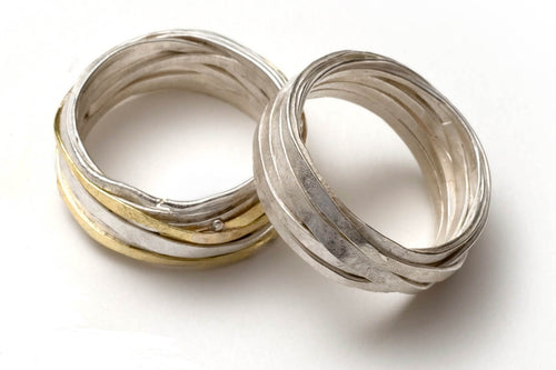 18k Gold Sterling Silver Wrap Ring - Lireille