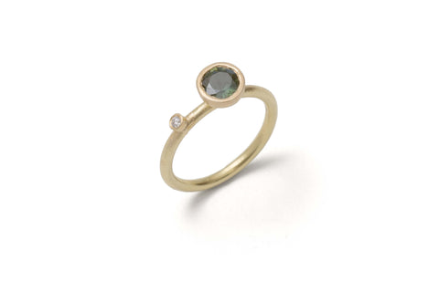 Eye of the Earth Gold Sapphire Engagement Ring