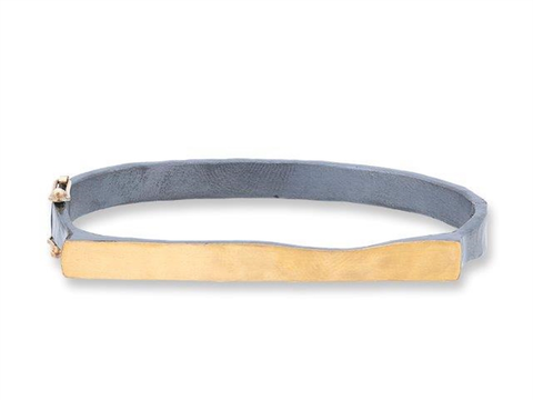 Forged Silver Bangle Bracelet