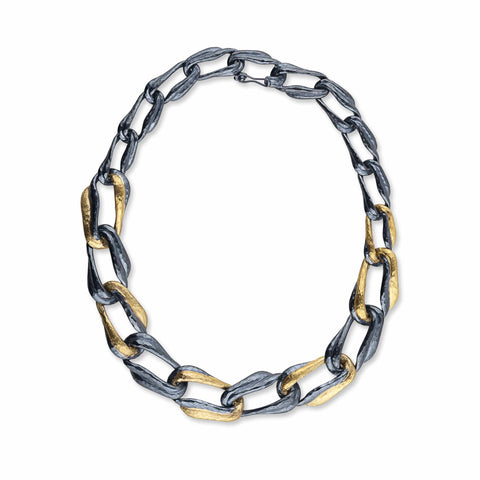 36” Triangular Silver Chain Necklace