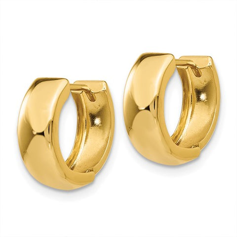 14K Gold Hexagon Earrings